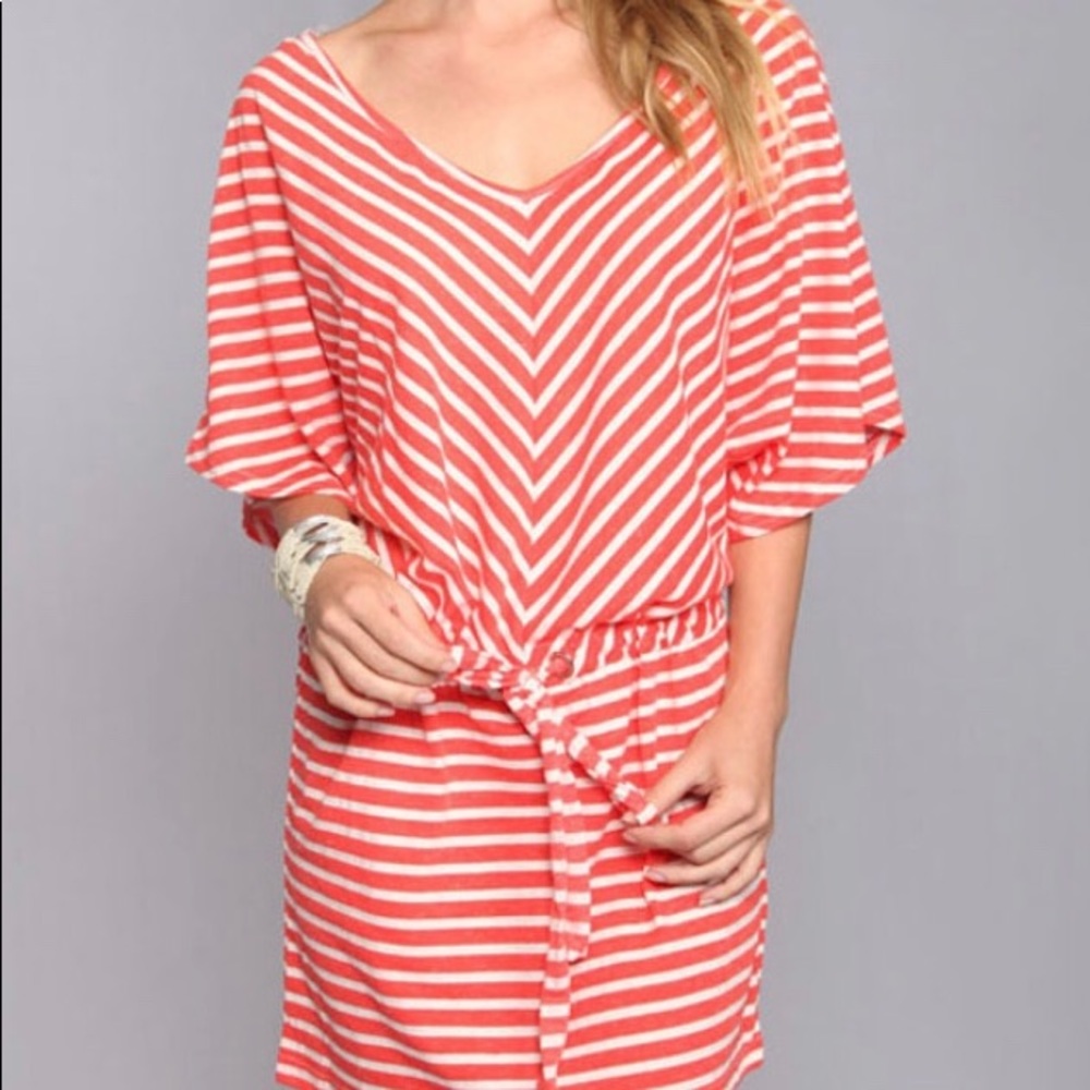 Stripped Kimono Dress